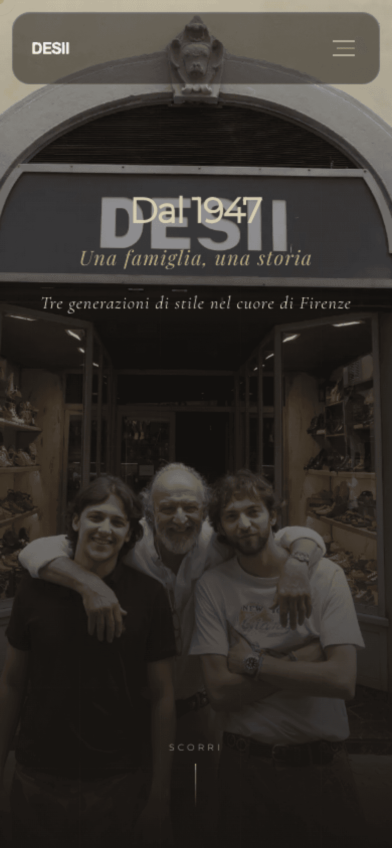 Screenshot del sito Desii