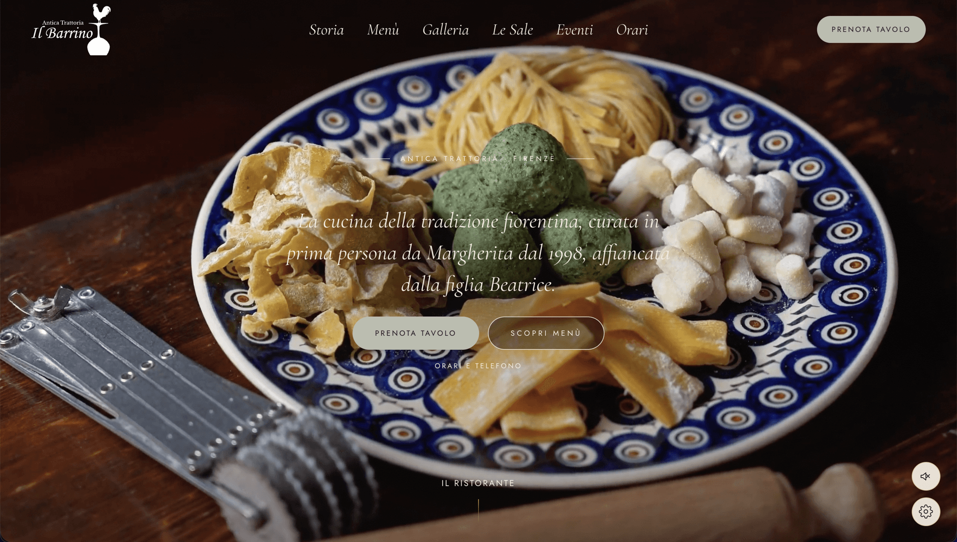 Screenshot desktop del sito Il Barrino